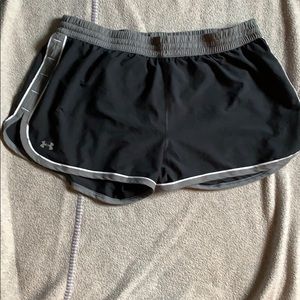 New Balance running shorts.